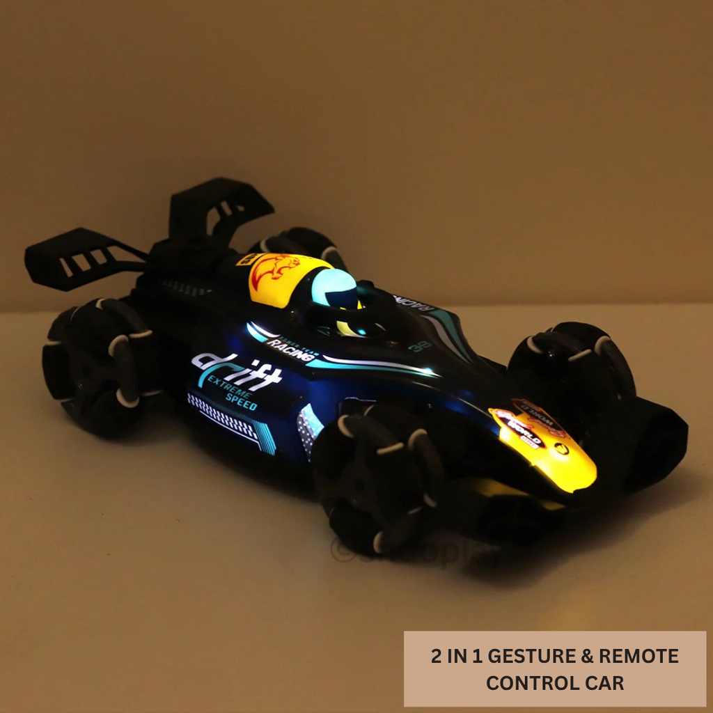 2 in 1 Gesture Control and Remote Control Racing Car