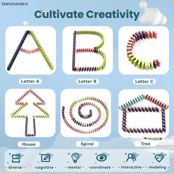 BlockChase – Race, Set, Domino | Instant Chain Reactions | Perfect for Little Hands