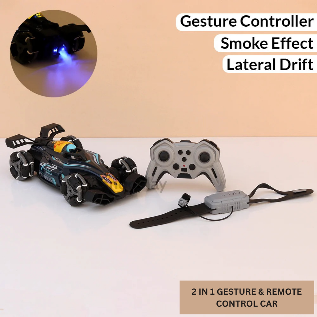 2 in 1 Gesture Control and Remote Control Racing Car