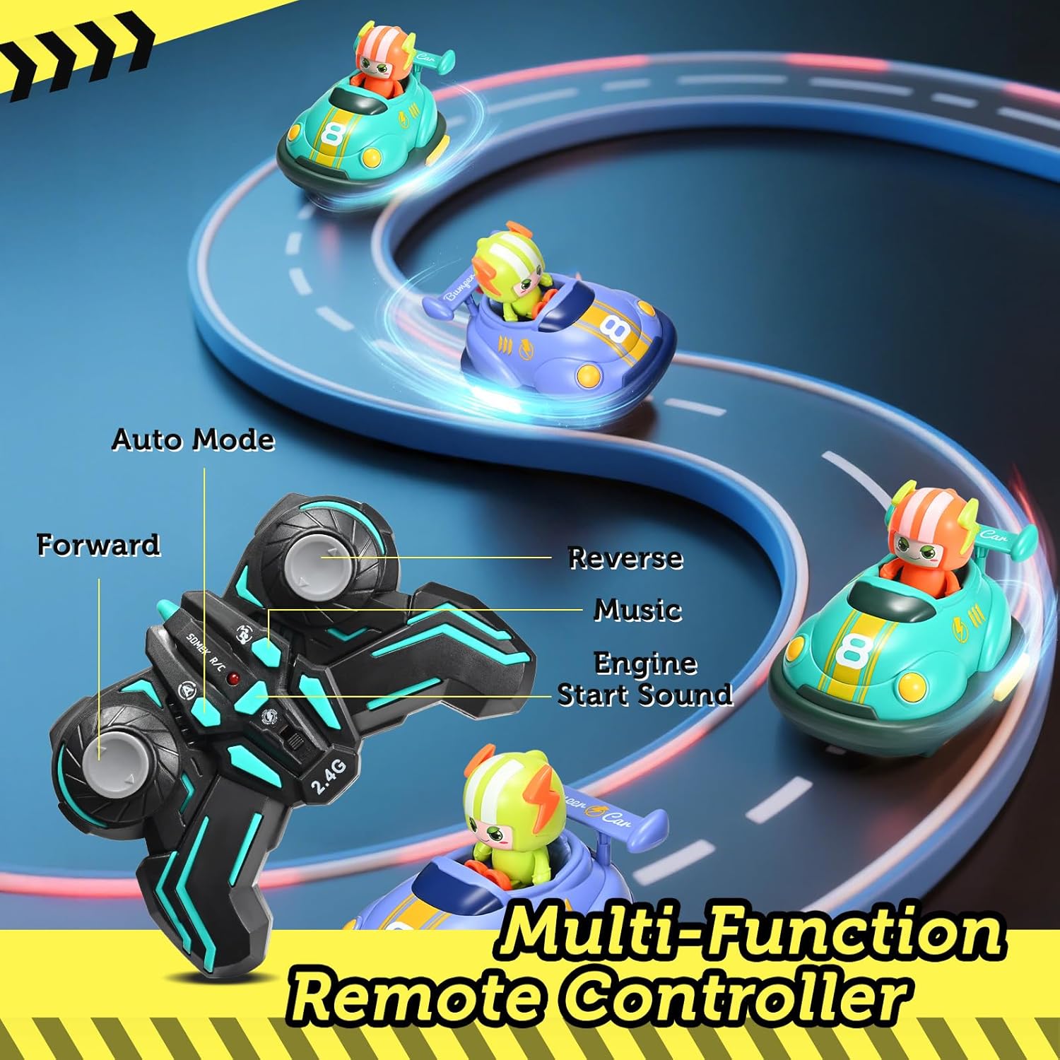 2 Player  Football Match Bumper Cars