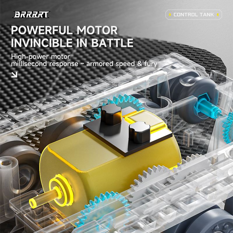 2-Mini RC Battle Tank with Infrared Combat & Rotating Turret